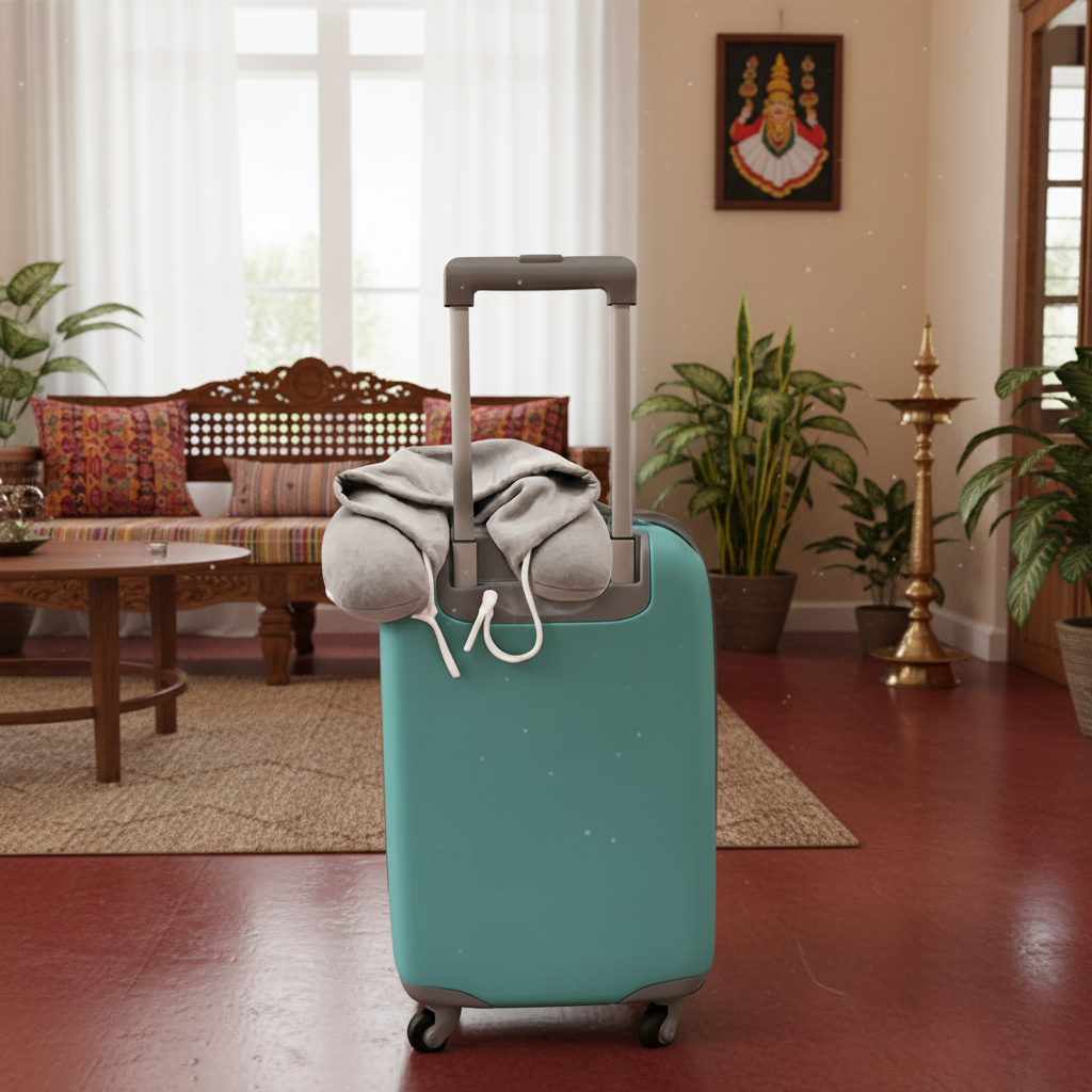 Outdro Hooded Travel Pillow: Sleep Peacefully Anywhere, Even on Crowded Buses & Flights