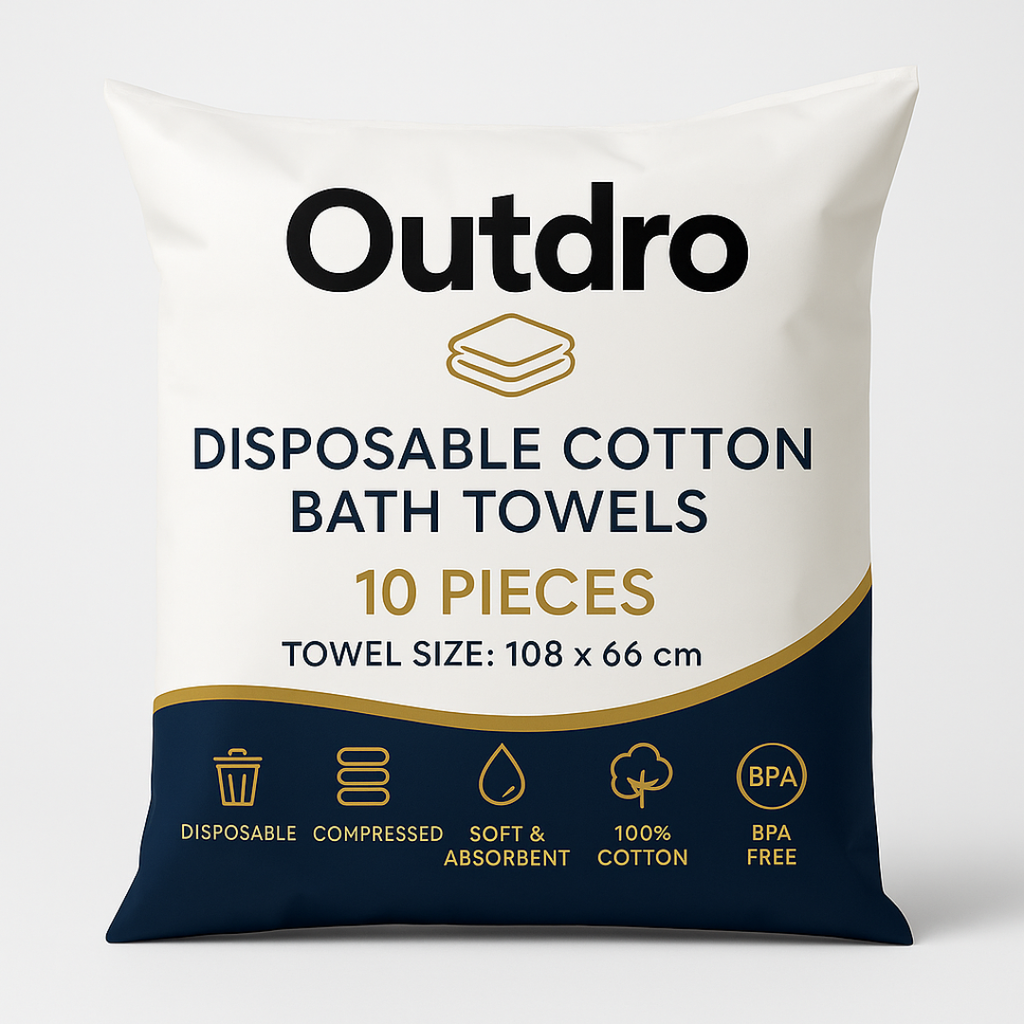 Compressed Tablet Towels – 100% Pure Cotton | Ultra-Portable, Biodegradable, Super Absorbent Travel Towels (Set of 10)