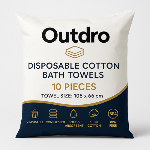 Compressed Tablet Towels – 100% Pure Cotton | Ultra-Portable, Biodegradable, Super Absorbent Travel Towels (Set of 10)