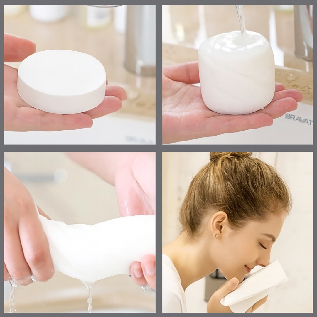 Compressed Tablet Towels – 100% Pure Cotton | Ultra-Portable, Biodegradable, Super Absorbent Travel Towels (Set of 10)