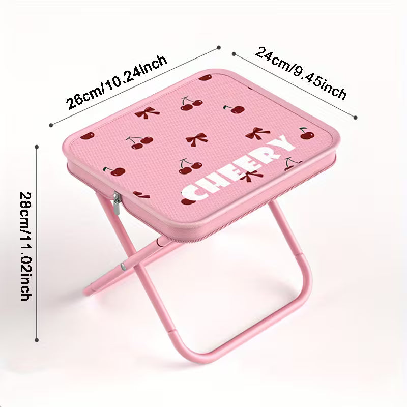 Ultra-Portable Folding Camping Stool | Lightweight Mini Outdoor Chair with Carry Bag | 150KG Heavy-Duty Steel | Waterproof Oxford Fabric | For Fishing, Travel, Hiking & Picnics